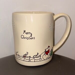 Fun Potter's Studio Santa's Sleigh Ride Organic Shape Coffee Hot Chocolate Mug